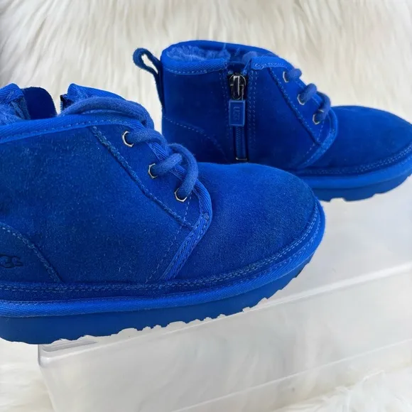 UGG Blue Suede Ankle Boots with Laces