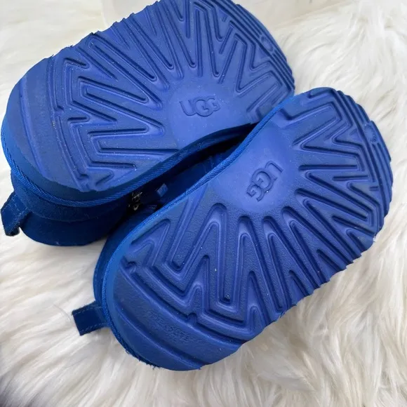 UGG Blue Suede Ankle Boots with Laces
