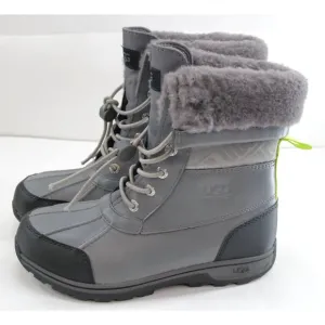 UGG BOOTS‎ BUTTE II CWR METAL UGG PRINT LEATHER SIZE YOUTH 4 FIT'S WOMEN'S 6