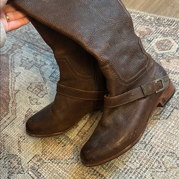 UGG Brown Leather Knee-High Boots