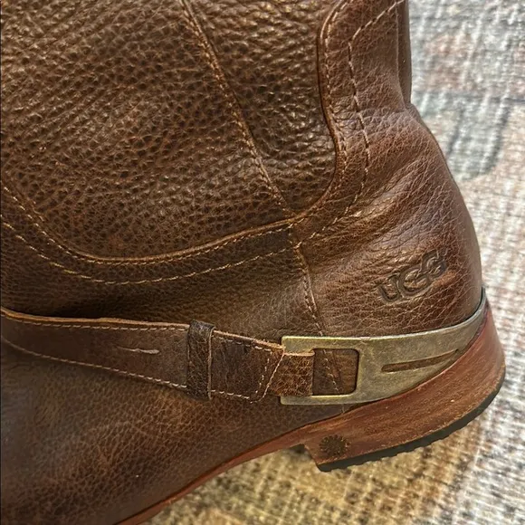 UGG Brown Leather Knee-High Boots