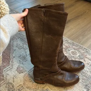 UGG Brown Leather Knee-High Boots