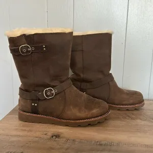 Ugg Brown Leather Boots Size 7