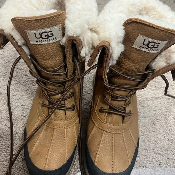 UGG Brown Shearling-Lined Boots
