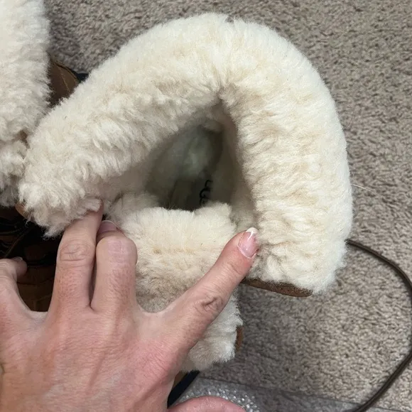 UGG Brown Shearling-Lined Boots