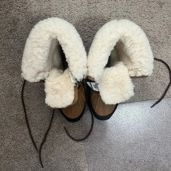 UGG Brown Shearling-Lined Boots