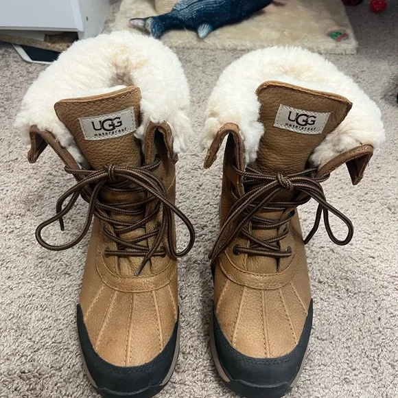 UGG Brown Shearling-Lined Boots