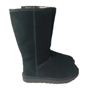 UGG Classic Tall II Boots Black Suede Women's Size 6 Retail $200