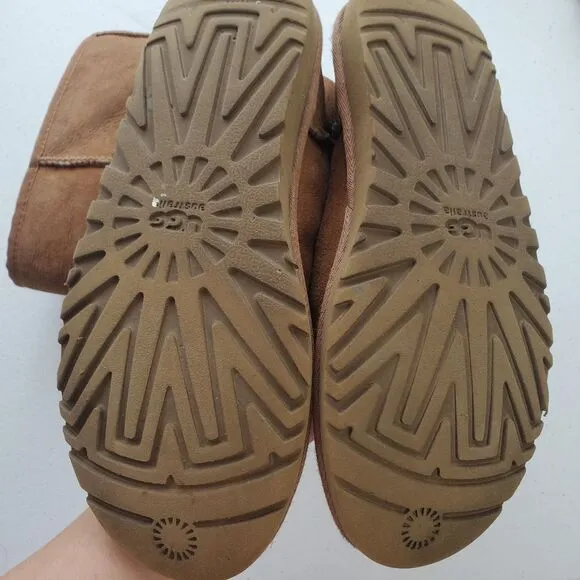 UGG Classic Tall II Chestnut‎ Suede Fur Boots Womens Size 5 -NIB- Mujer