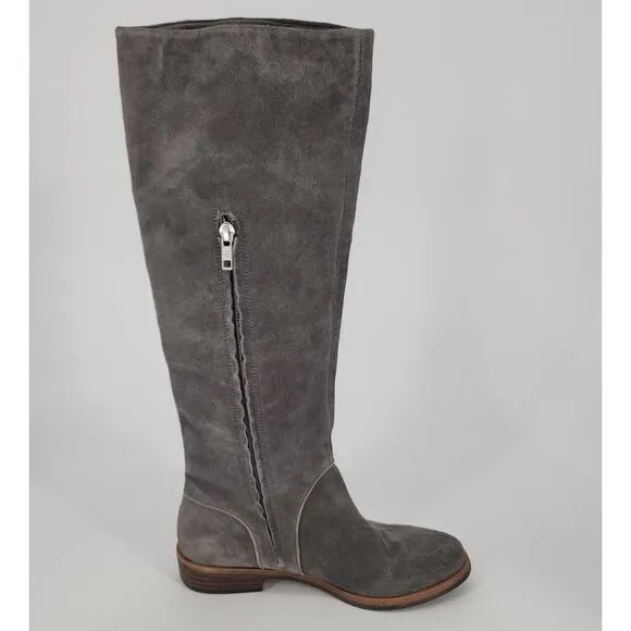 UGG Daley Grey Suede Tall Boots Women's Size 7.5