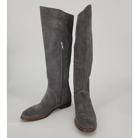 UGG Daley Grey Suede Tall Boots Women's Size 7.5