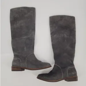 UGG Daley Grey Suede Tall Boots Women's Size 7.5