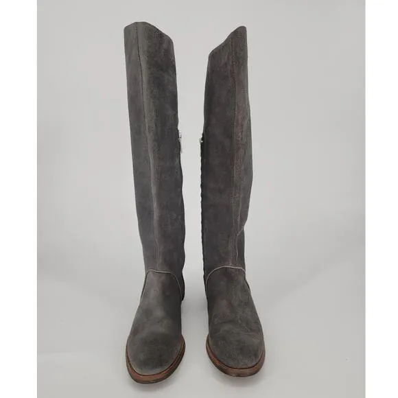 UGG Daley Grey Suede Tall Boots Women's Size 7.5
