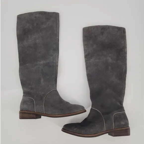 UGG Daley Grey Suede Tall Boots Women's Size 7.5