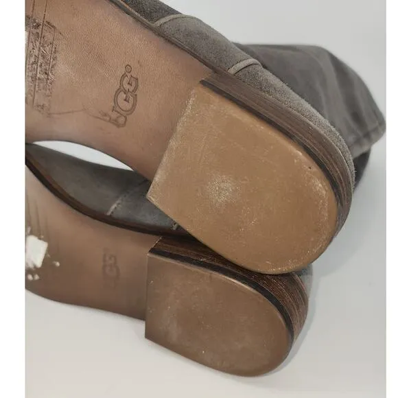 UGG Daley Grey Suede Tall Boots Women's Size 7.5