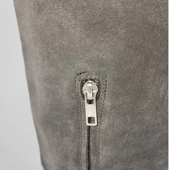 UGG Daley Grey Suede Tall Boots Women's Size 7.5