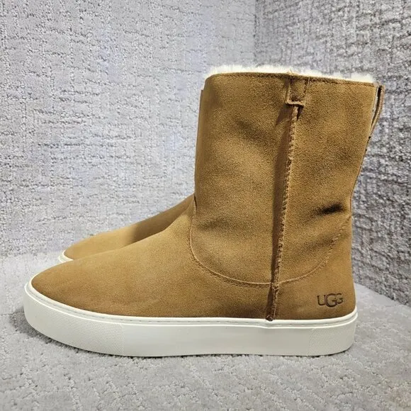 UGG Declan Women’s Size 12 US Chestnut Suede Sheepskin Shearling Pull on Boots