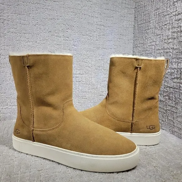 UGG Declan Women’s Size 12 US Chestnut Suede Sheepskin Shearling Pull on Boots