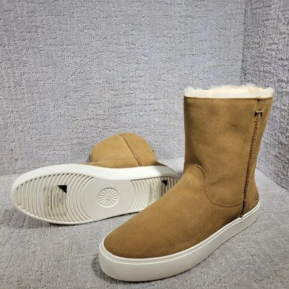 UGG Declan Women’s Size 12 US Chestnut Suede Sheepskin Shearling Pull on Boots