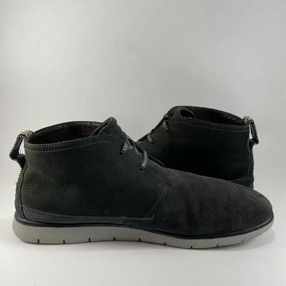 UGG Freamon Waterproof Blue Leather Black Lace Up Ankle Boots Mens Size 13
