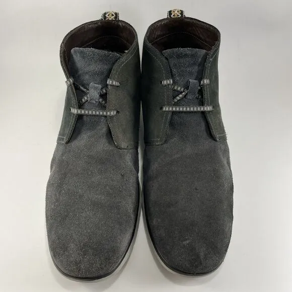 UGG Freamon Waterproof Blue Leather Black Lace Up Ankle Boots Mens Size 13