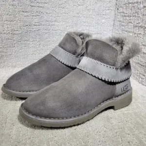 UGG McKay Women's Size 6.5 US Grey Suede Sheepskin Pull-on Ankle Boots 1012358