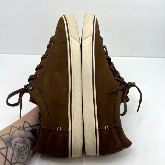 Ugg Mens Brock Brown Suede Lace Up Sneakers