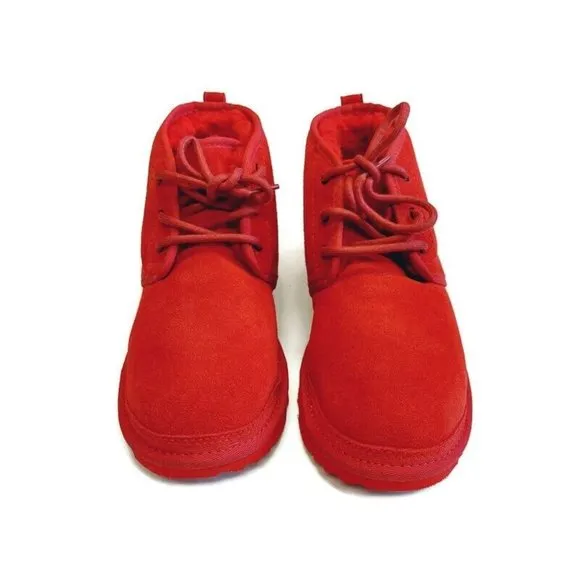 UGG Neumel Ankle Chukka Casual Suede Boots Mens Size 9 Womens 10 Samba Red 3236