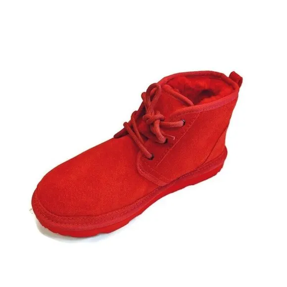 UGG Neumel Ankle Chukka Casual Suede Boots Mens Size 9 Womens 10 Samba Red 3236