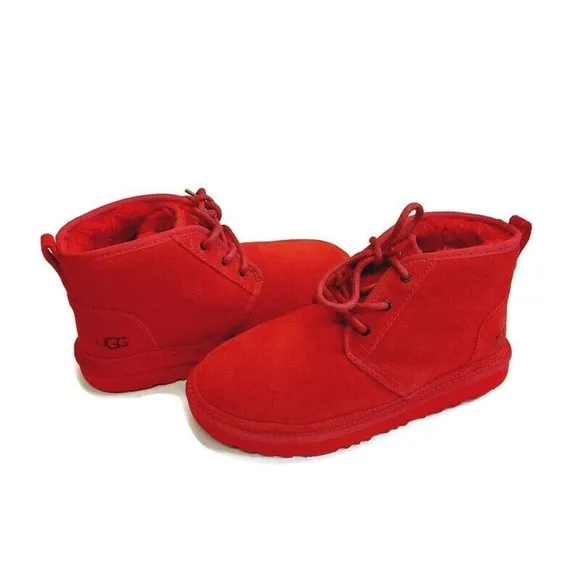 UGG Neumel Ankle Chukka Casual Suede Boots Mens Size 9 Womens 10 Samba Red 3236