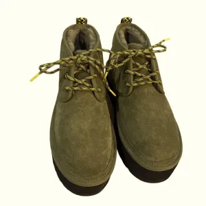 UGG Neumel Heritage Platform Chukka Boots Suede Women's Size 9 Green 1130604