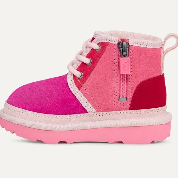 UGG Neumel Mashup Suede Boots Pink Toddlers Size 12