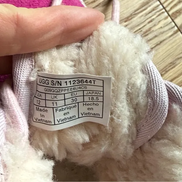 UGG Neumel Mashup Suede Boots Pink Toddlers Size 12