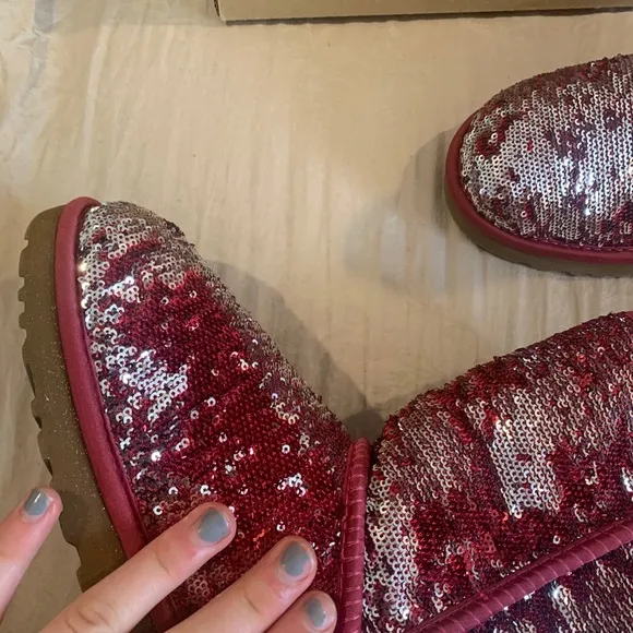 Ugg Shoes | AuthenticnUgg Classic Short Sparkle Boots w/ Pink Sequins