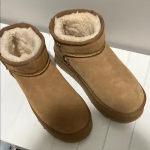 UGG Tan Suede Boots with Cream Lining