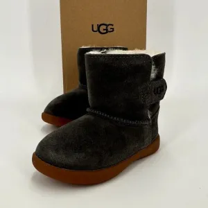 UGG Toddler Girl's Keelan Boots sz 6 Charcoal Gray Wool Lined Suede Upper NEW
