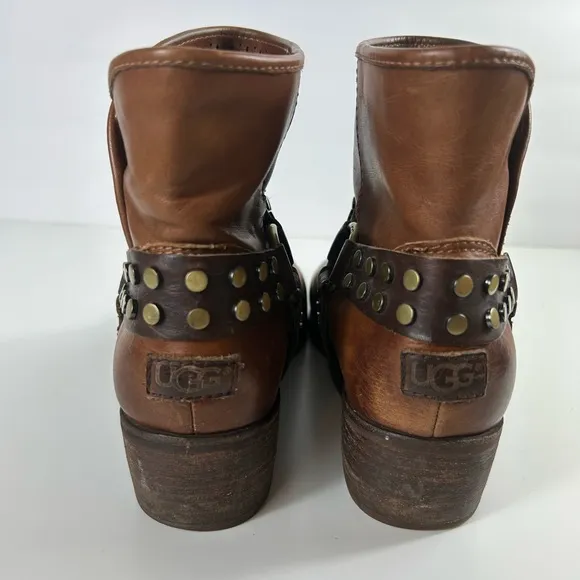 Ugg Women Darling Harness Whiskey Brown Leather Boots