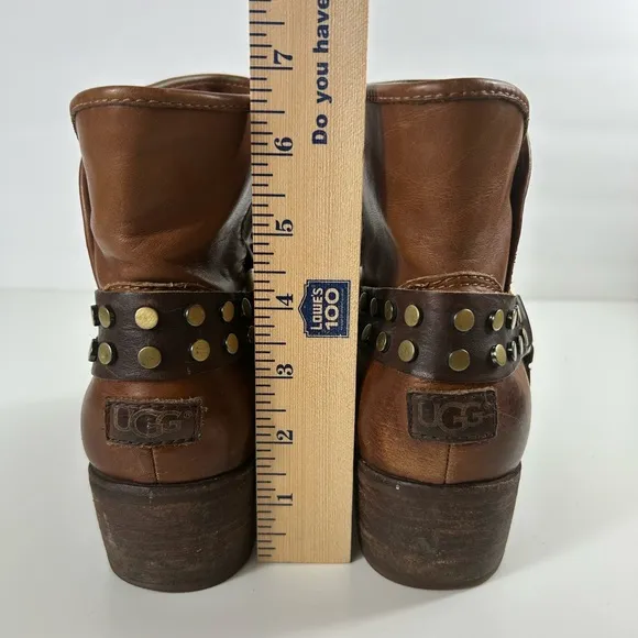 Ugg Women Darling Harness Whiskey Brown Leather Boots