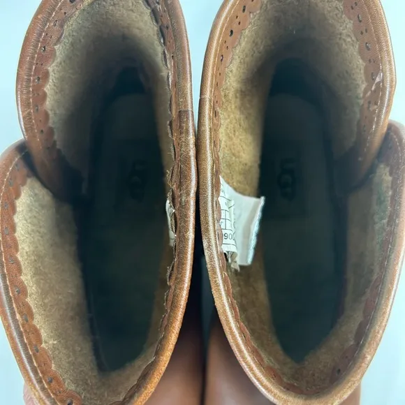 Ugg Women Darling Harness Whiskey Brown Leather Boots