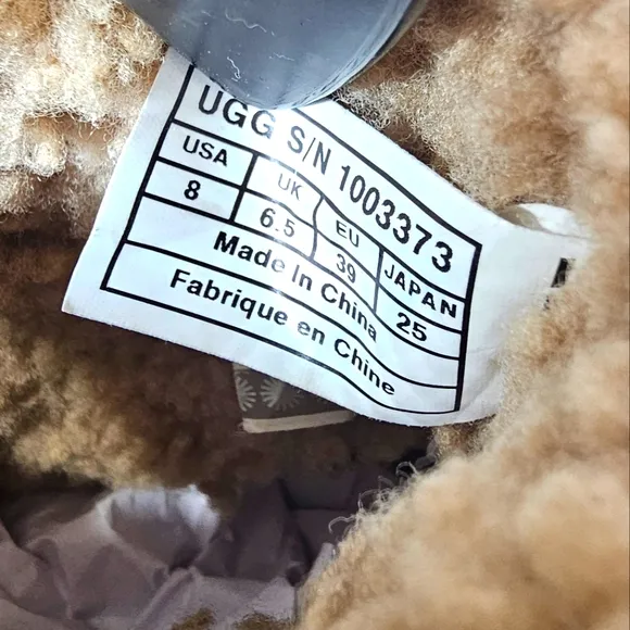 UGG Womens Chestnut Suede LYNNEA CLOG BOOTS Shearling Lined Fold Up/Down  sz 8