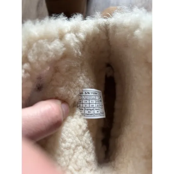 UGG x Telfar Shearling Lined Logo Winter Boots Tan Suede Leather