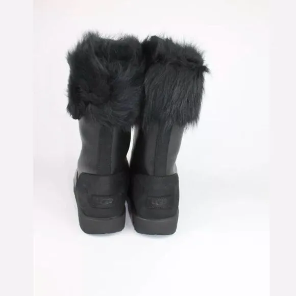 UGG AYA TALL TOSCANA CUFF BLACK WATERPROOF Boots