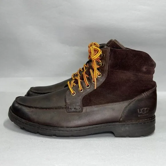 UGG Men's Size 12 Barrington Brown Leather Waterproof Boots