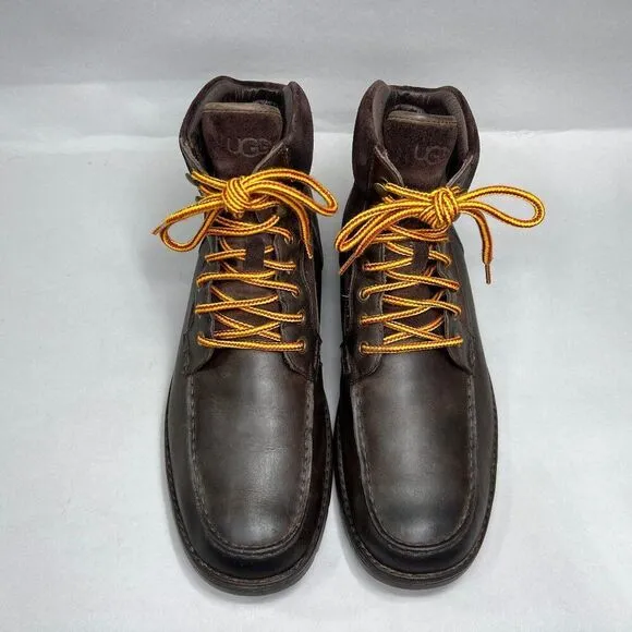 UGG Men's Size 12 Barrington Brown Leather Waterproof Boots