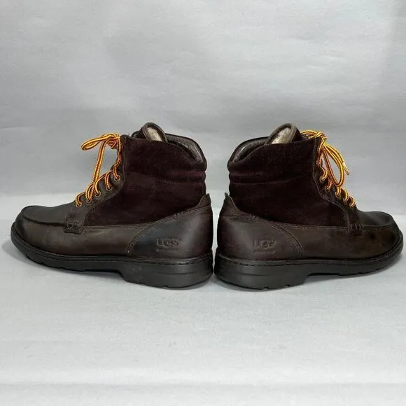 UGG Men's Size 12 Barrington Brown Leather Waterproof Boots