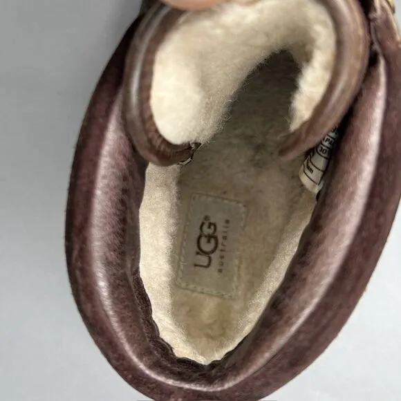 UGG Men's Size 12 Barrington Brown Leather Waterproof Boots
