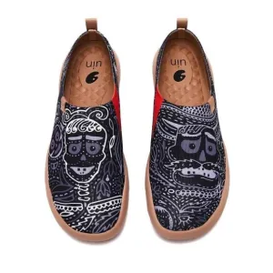 UIN Men's Loafers Knitted Walking Casual Travel Shoes (Mundo de los Muertos)