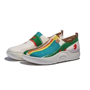 UIN Men's Walking Shoes Slip On Casual Sneaker (Toledo X- Crimson Sunset 3)