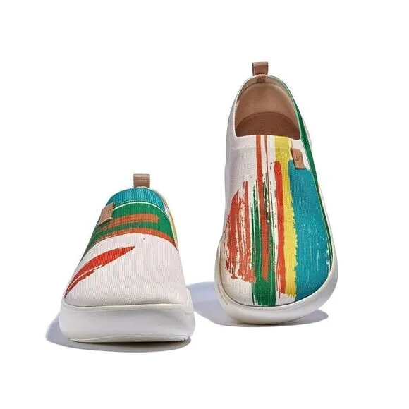 UIN Men's Walking Shoes Slip On Casual Sneaker (Toledo X- Crimson Sunset 3)