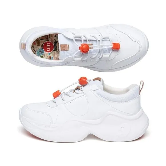 UIN Women's Chunky Fashion Sneakers Walking Shoes (Bright White Palma)New No Box